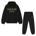 Fear of god Essentials SS25 Fleece Hoodie ‘ Black Yellow